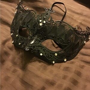 Elegant Black Metal Masquerade Mask